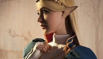 戰(zhàn)斗民族妹子COS塞爾達(dá)公主 無敵絕美側(cè)顏如CG！