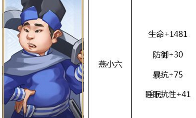 《武林外傳》燕小六俠影屬性介紹