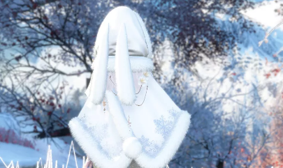 《逆水寒》兔耳毛絨帽霜兔悅外觀介紹