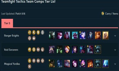 《云頂之弈》9.16強勢陣容推薦介紹