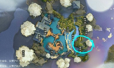 2019《一夢江湖》手游11月14日坐觀萬象打坐位置