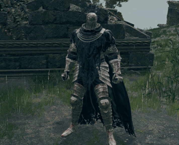 《艾爾登法環》絢麗銀色紋理黑夜騎兵套裝MOD