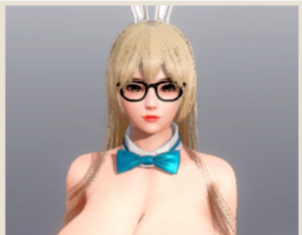 《AI少女》金色長發黑框眼鏡性感兔女郎MOD
