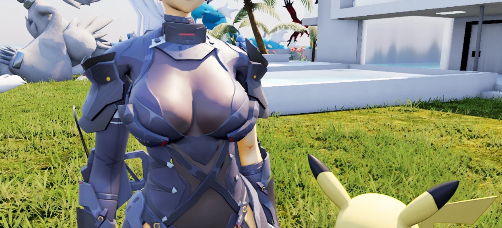 《幻獸帕魯》黑色豐滿緊身衣女孩MOD