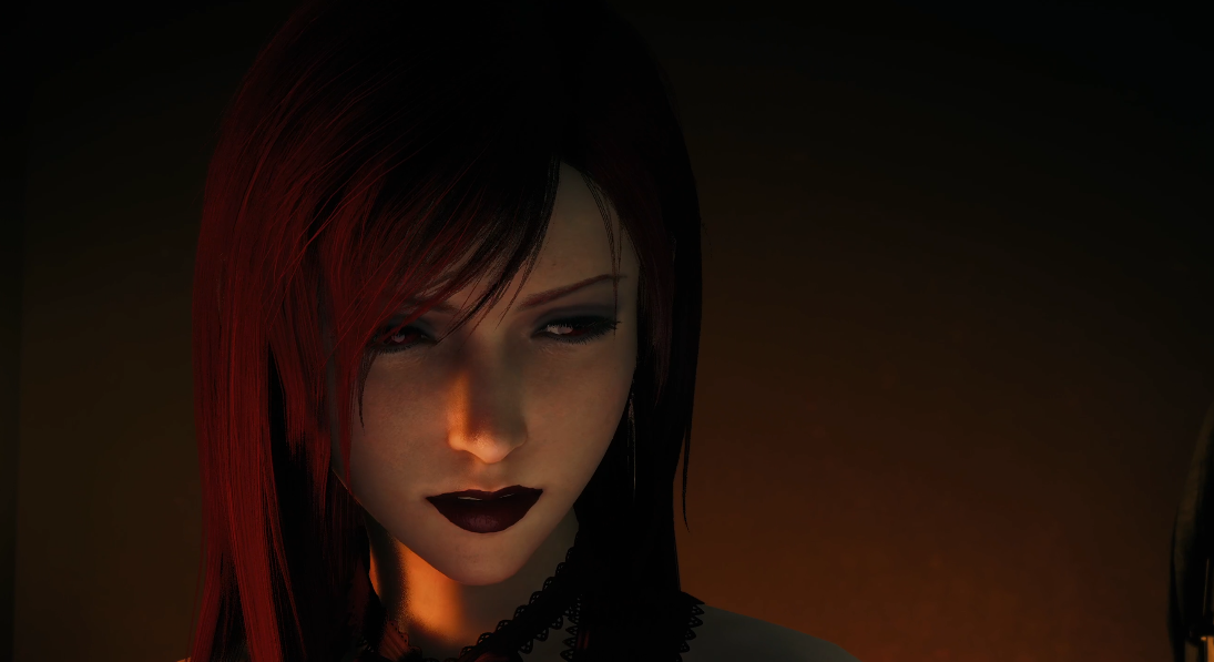 《最終幻想7：重制版》蒂法美艷紅發緞面禮服MOD