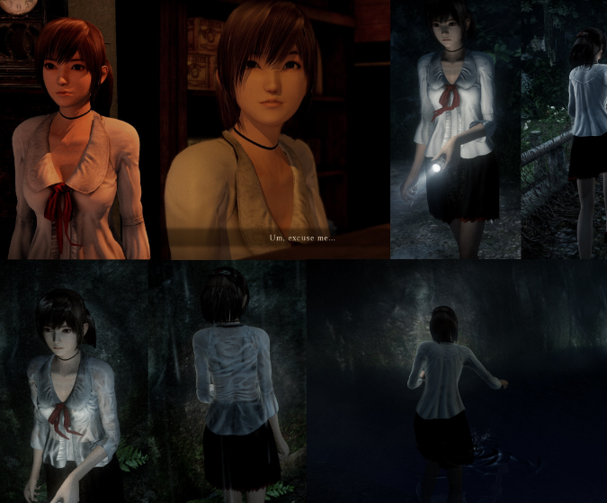 《零：濡鴉之巫女》夕莉白衣紅領結水手服MOD