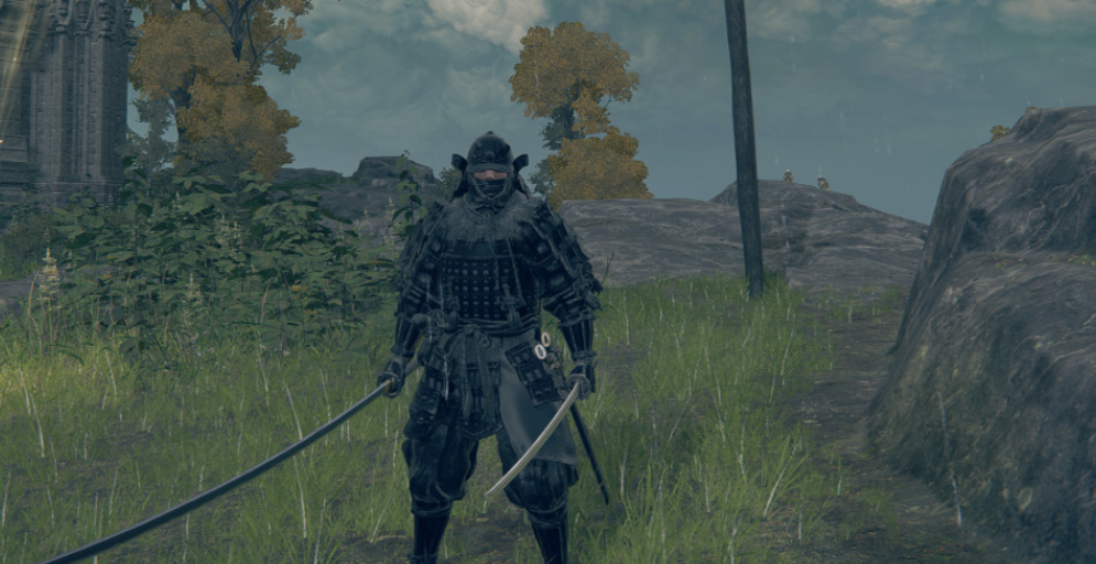 《艾爾登法環》武士初始套裝全黑配色MOD