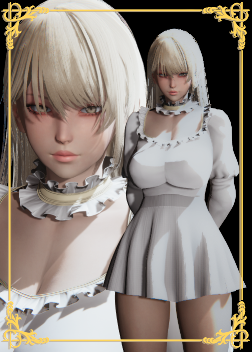 《AI少女》性感白發高冷大小姐MOD
