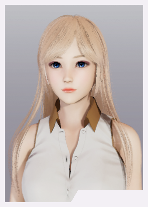 《AI少女》銀發藍眼大胸玩偶少女MOD