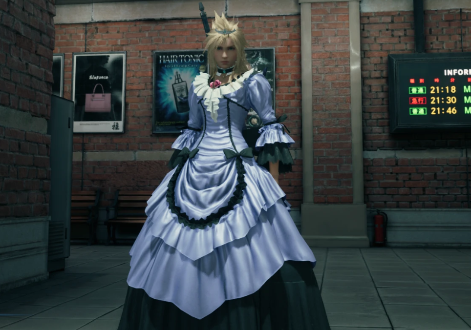《最終幻想7：重制版》克勞德公主裙MOD