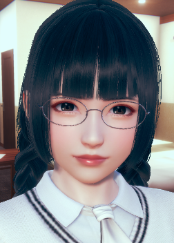 《AI少女》黑色長發(fā)白色校服眼鏡學姐MOD