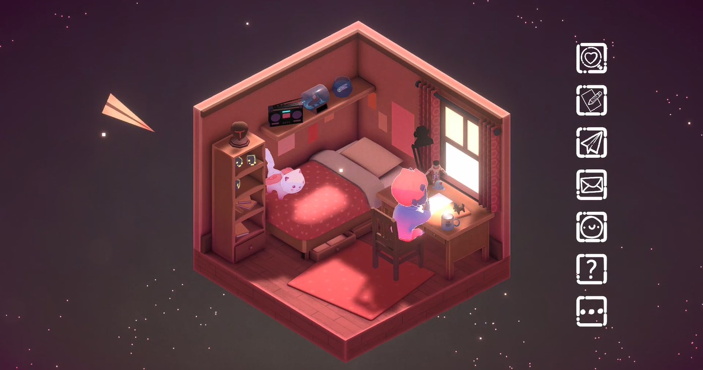 《Wallpaper Engine》3D迷你場景屋內寫作業的孩子動態壁紙