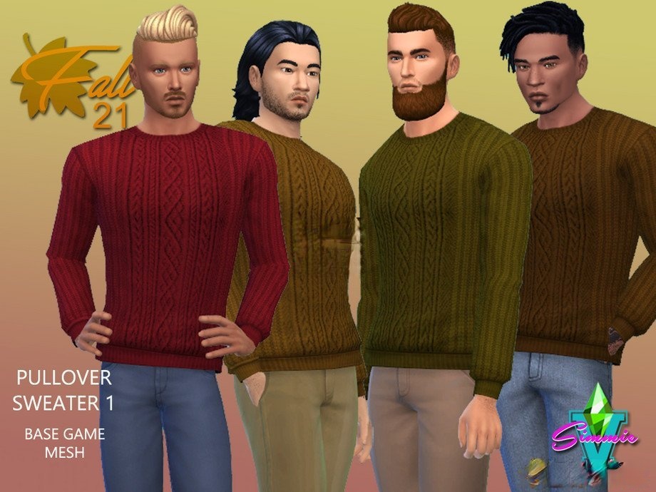 《模擬人生4》男士舒適冬季毛衣MOD