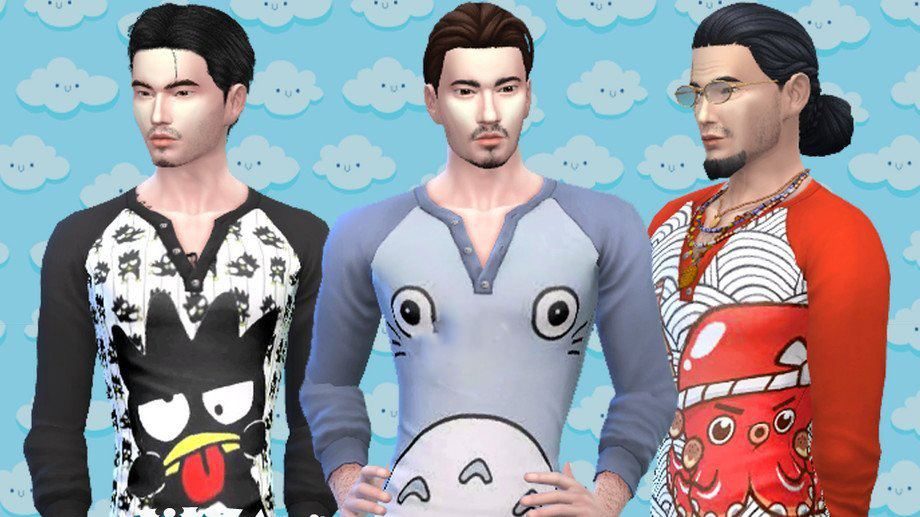 《模擬人生4》男士卡通上衣MOD