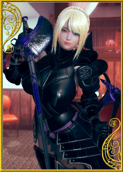 《AI少女》金色長發黑色鎧甲女騎士MOD