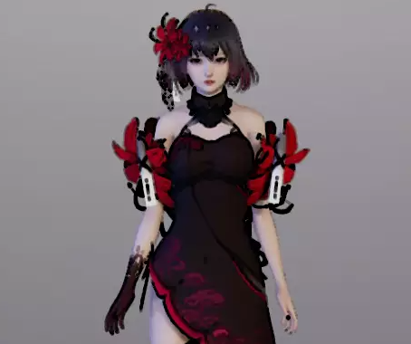 《AI少女》黑色短發(fā)精美短裙女武神希兒MOD
