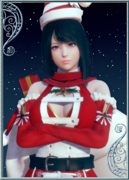 《AI少女》黑色長發美艷圣誕裝小姐姐MOD
