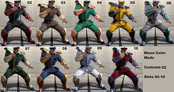 《街頭霸王6》維加服飾多顏色紋理MOD