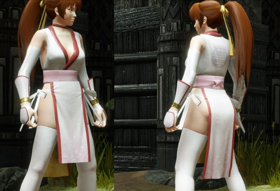 《怪物獵人崛起：曙光》死或生白衣霞替換天狗套MOD