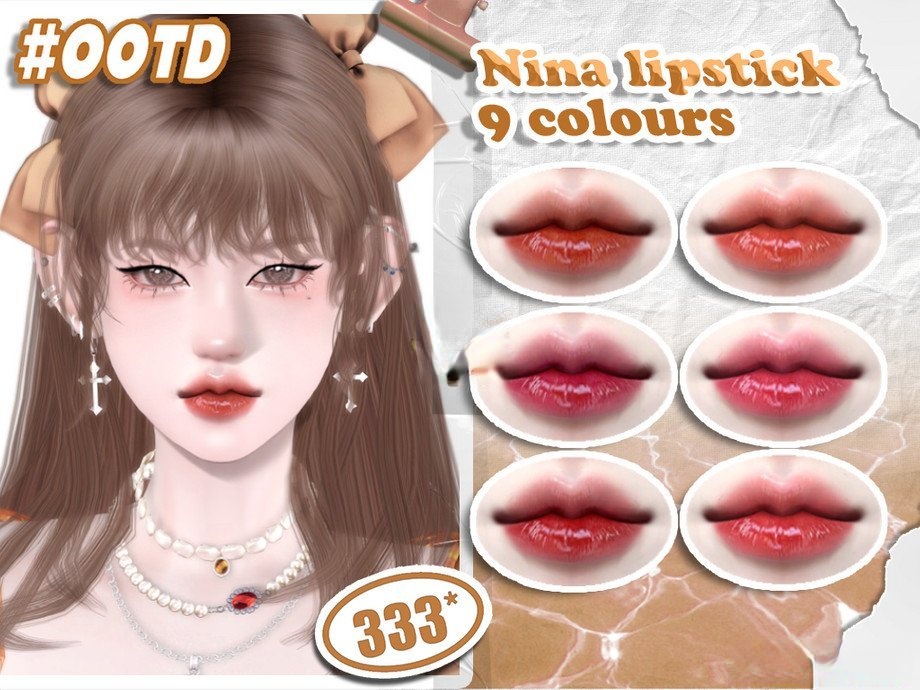 《模擬人生4》濕潤的女性口紅MOD