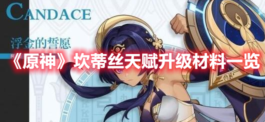 《原神》坎蒂絲天賦升級材料一覽