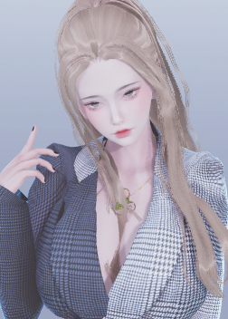 《AI少女》低領制服銀灰馬尾小姐姐MOD