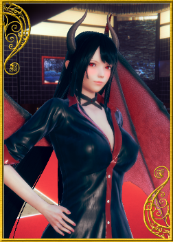 《AI少女》黑色長發黑色雙翼女魅魔MOD
