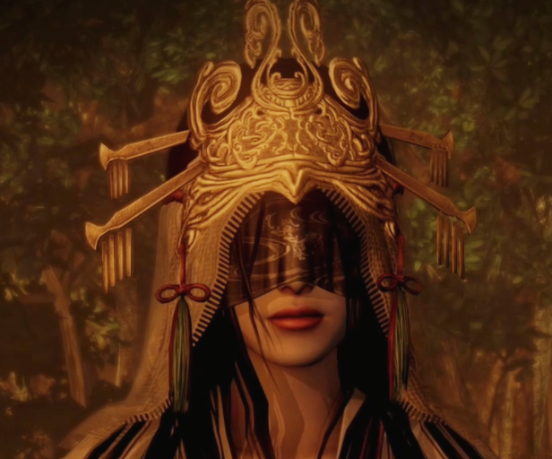 《零：濡鴉之巫女》水籠忻黑發(fā)眼罩神秘巫女MOD