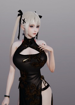 《AI少女》黑色旗袍白發小姐姐MOD