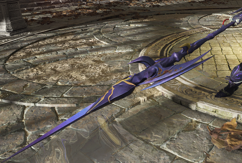 《艾爾登法環》深紫色龍族長戟取代維克的戰矛MOD
