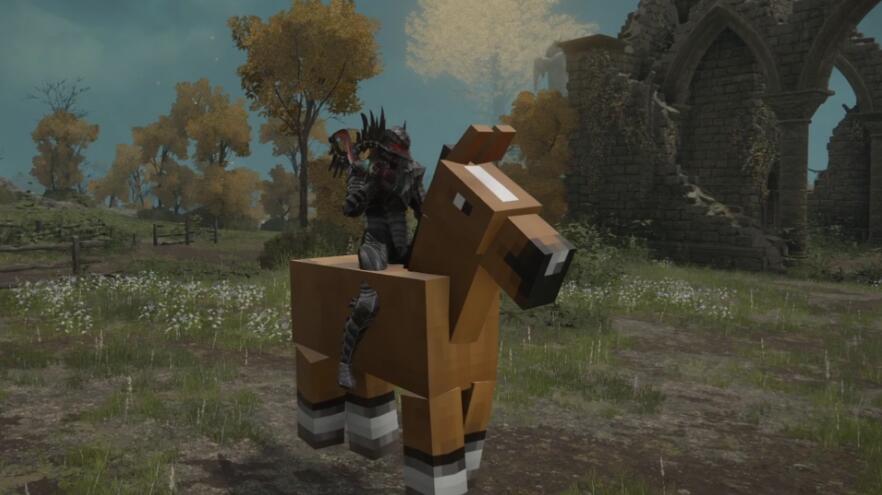 《艾爾登法環》我的世界中的馬替換靈馬MOD