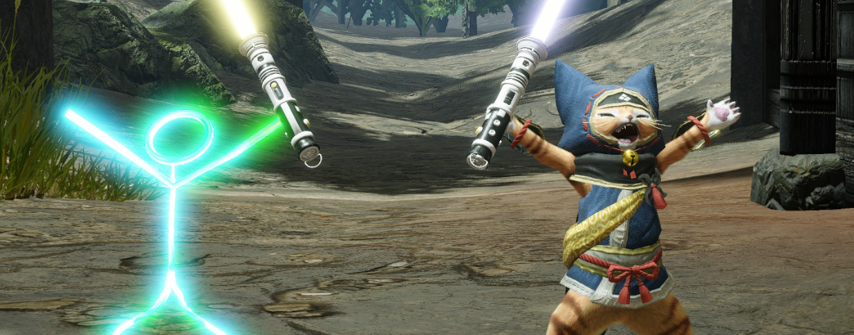 《怪物獵人崛起：曙光》艾露貓光劍武器MOD