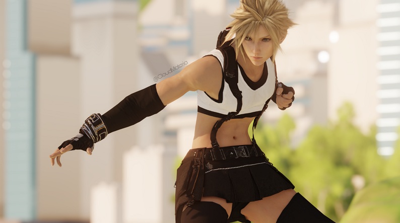 《最終幻想7：重制版》克勞德穿蒂法衣服MOD