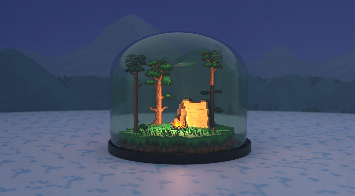 《Wallpaper Engine》玻璃罩Terraria小場景動態壁紙