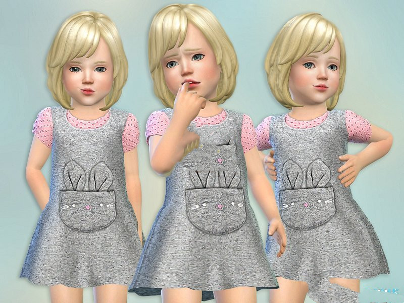 《模擬人生4》灰色小兔子連衣裙MOD