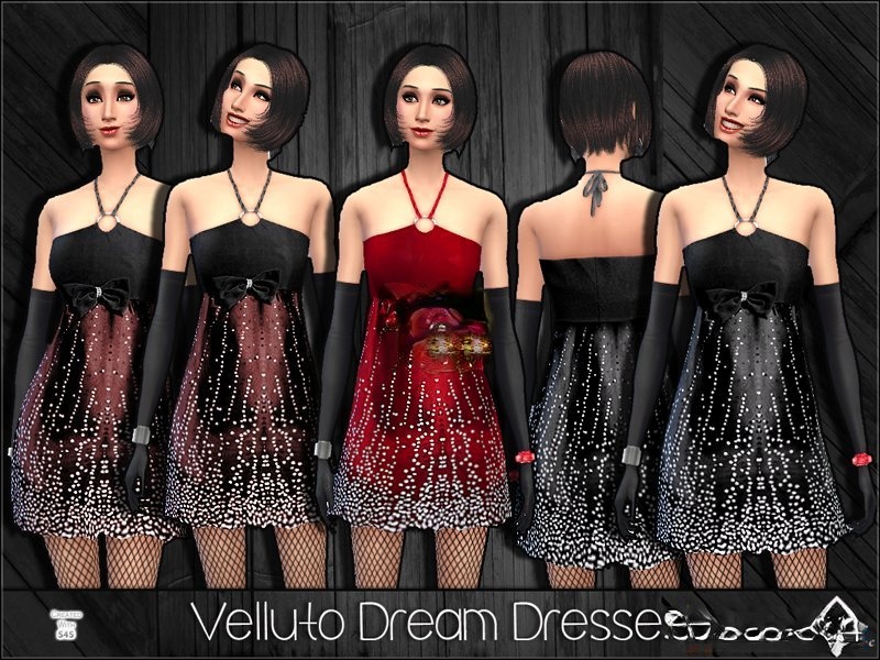 《模擬人生4》亮片珍珠吊帶連衣裙MOD