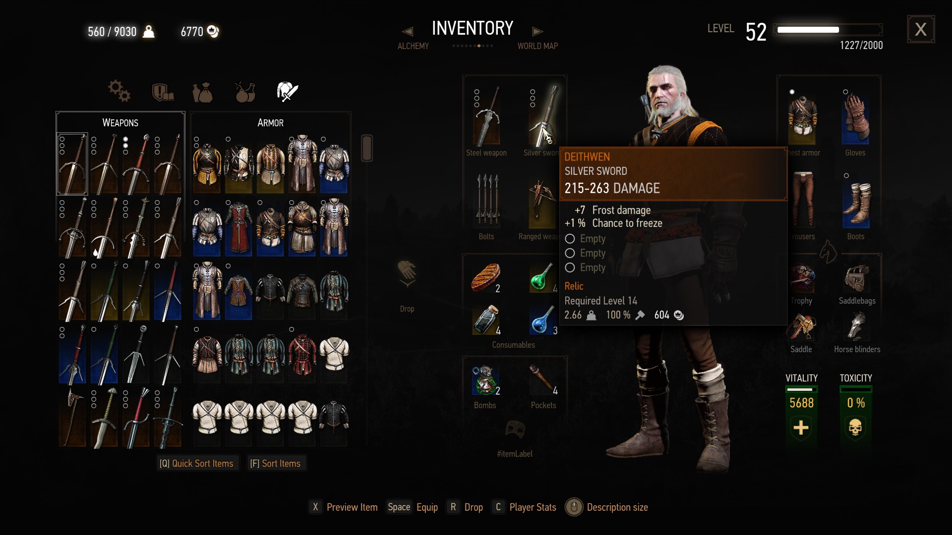 《巫師3次世代版》武器裝備無限耐久MOD