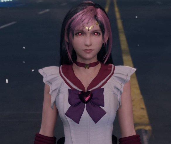《最終幻想7：重制版》蒂法美少女戰士水手火星可愛粉發MOD