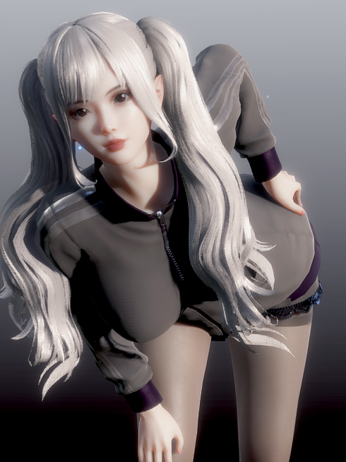 《ROOM Girl》銀發雙馬尾運動系小姐姐MOD
