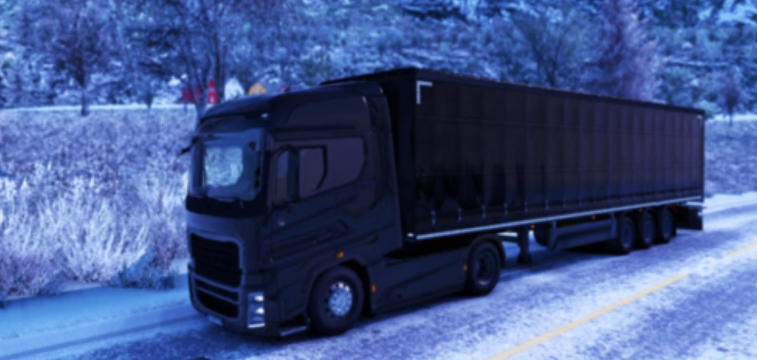 雪地歐洲卡車駕駛