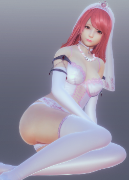 《AI少女》粉色長(zhǎng)發(fā)白色婚紗小姐姐MOD