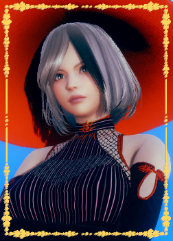 《AI少女》白色短發黑色緊身衣御姐MOD