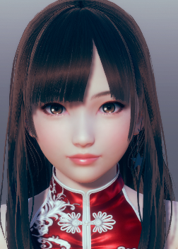 《AI少女》黑色披肩發性感紅色旗袍小姐姐MOD