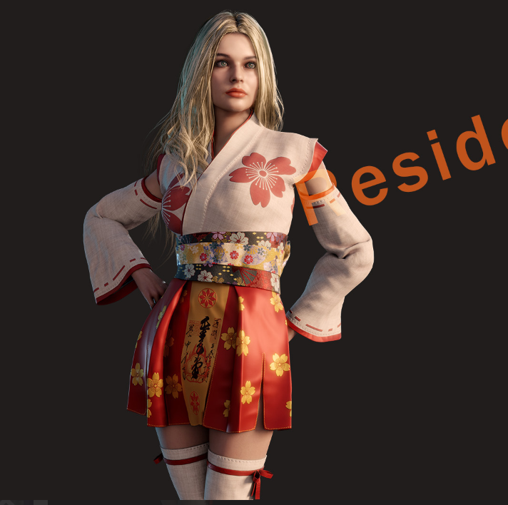 《生化危機2：重制版》艾達王絢爛櫻花和服MOD