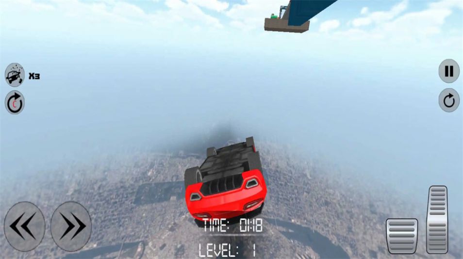 不可能的坡道特技汽車