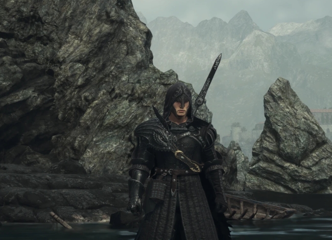 《龍之信條2》黑決斗者外套與黑羽翼斗篷MOD