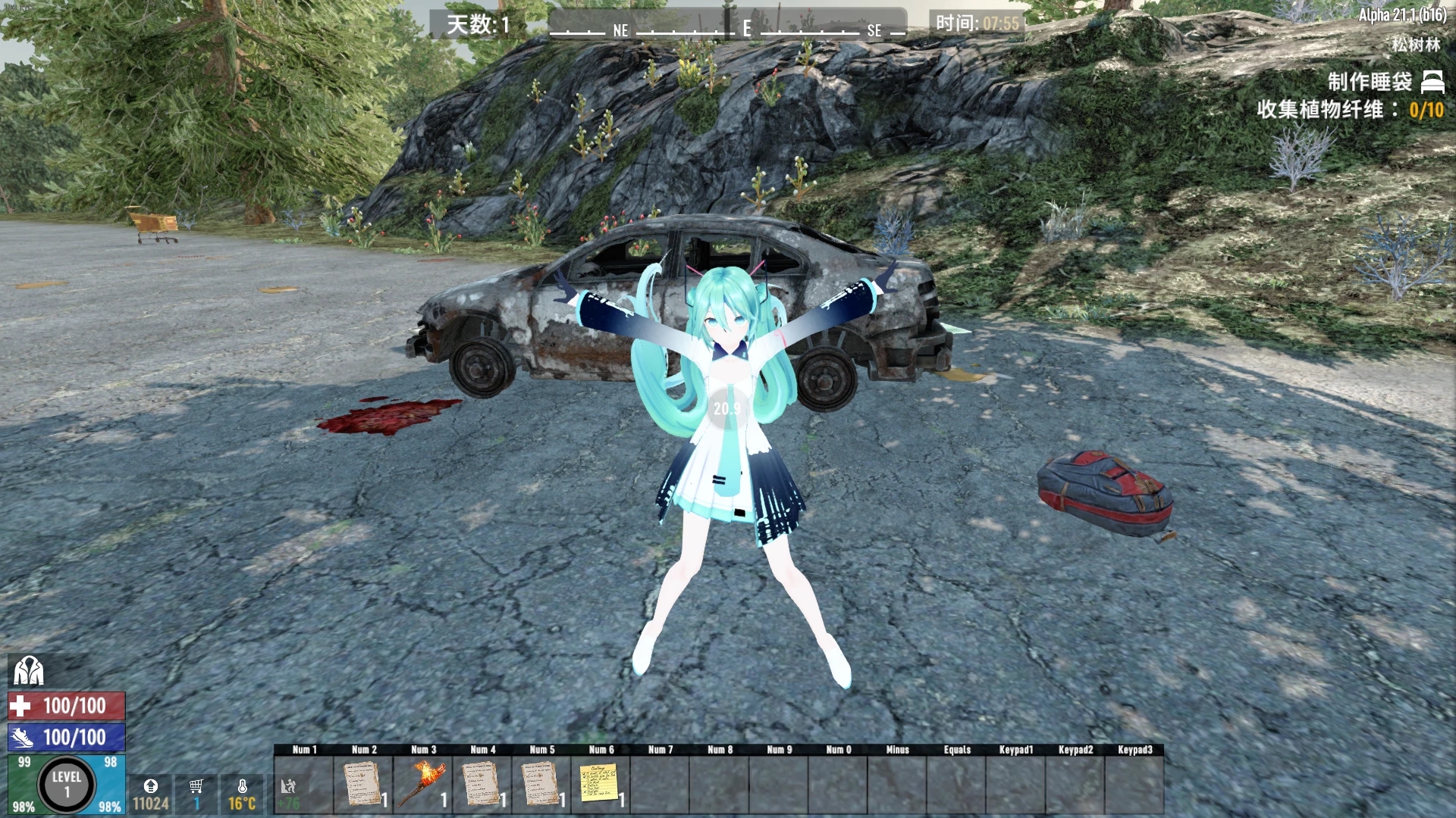 《七日殺》初音未來MMD人物外觀A21MOD