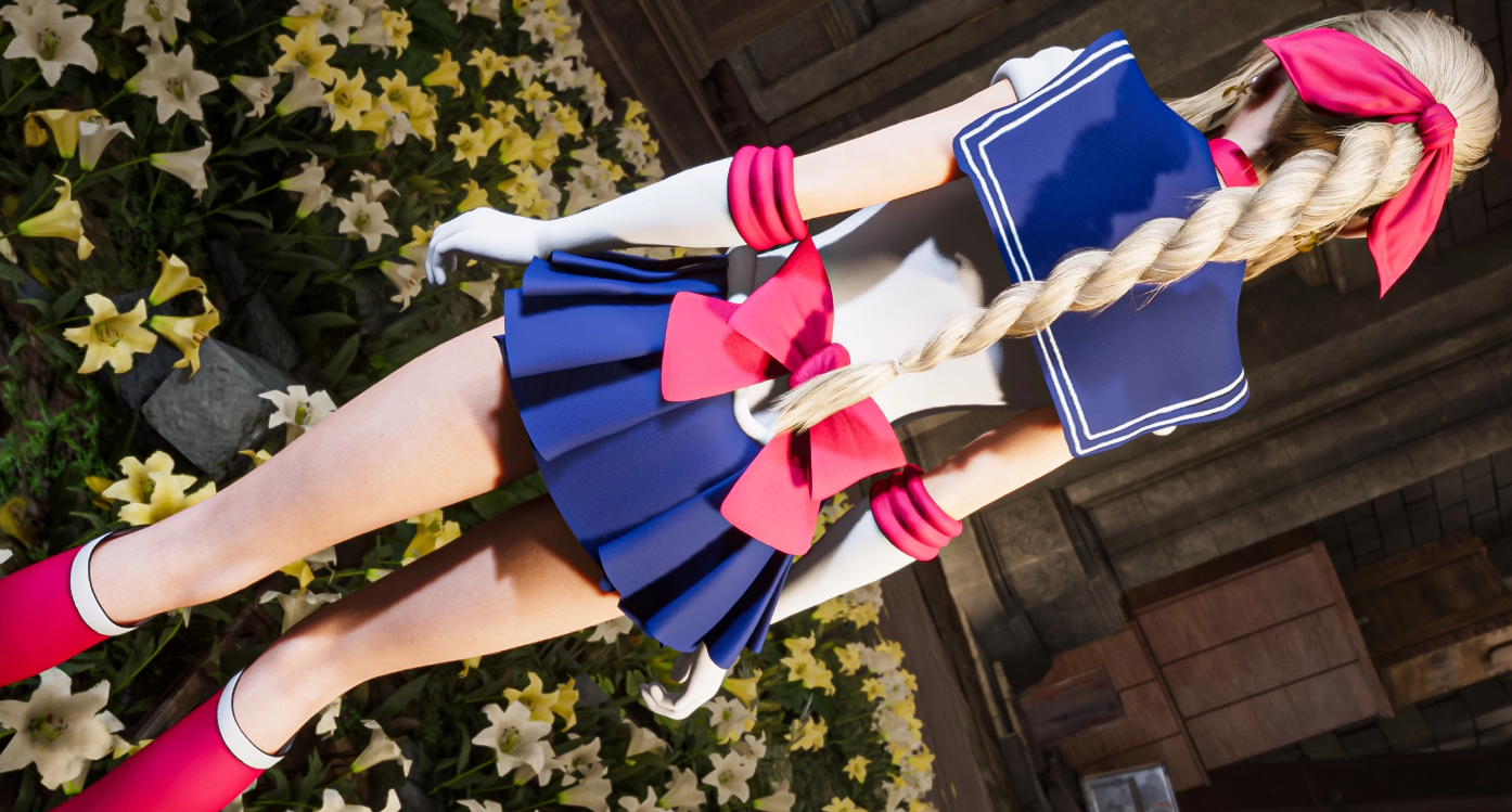 《最終幻想7：重制版》愛麗絲cos美少女戰士月野兔MOD