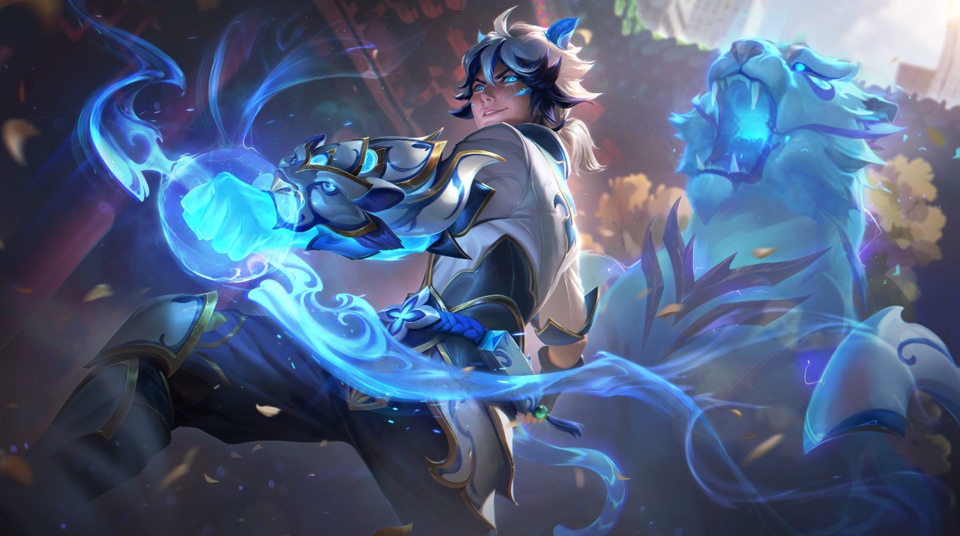 《Wallpaper Engine》英雄聯盟伊澤瑞爾青花瓷皮膚原畫動態壁紙