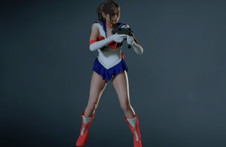 《生化危機2：重制版》克萊爾美少女戰士MOD[兼容新版本]